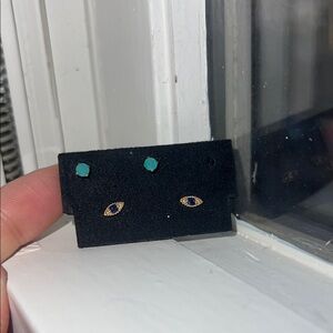 Stud Earrings Set: Amazonite & Sapphire (Gold Filled & Solid Gold)